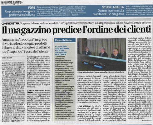 Articolo Selle Royal Link Management su il Giornale di Vicenza 29/05/2019